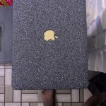 Dark Grey Glitter Leather Case